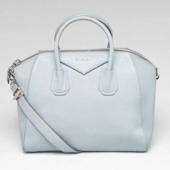Givenchy Light Blue Sugar Goatskin Leather Medium Antigona Bag - Picture 1 of 12